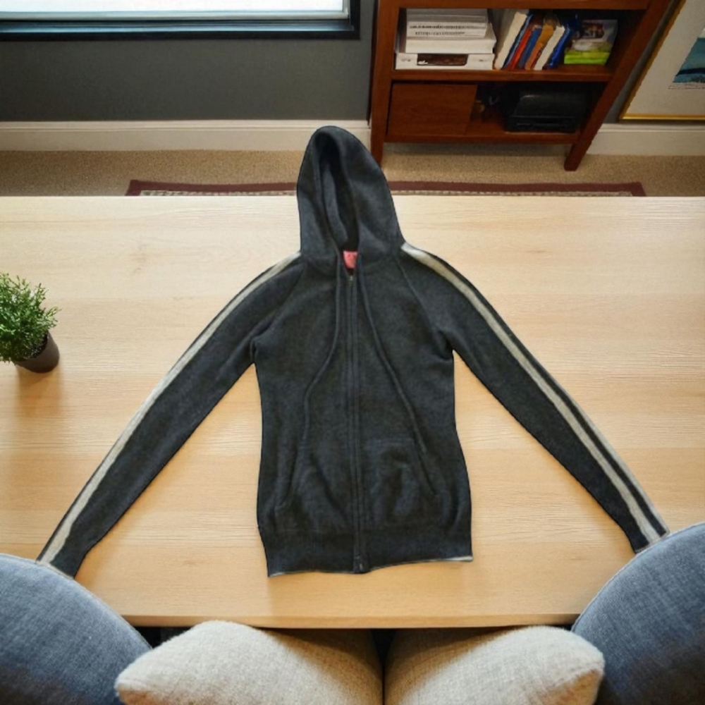 Juicy Couture Gray Zip Up Sweater